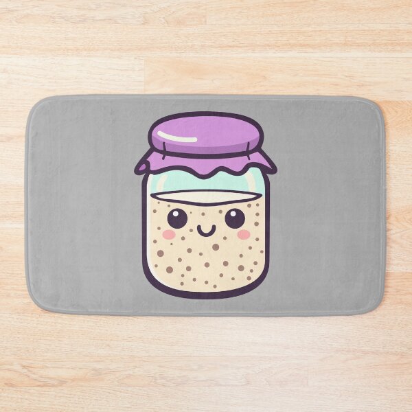 Item preview, Purple Kawaii Sourdough Starter designed and sold by BRU Design.