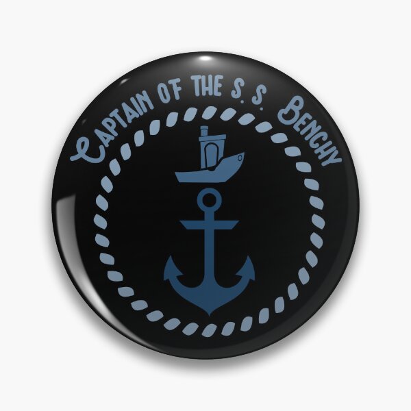 Item preview, Blue Benchy Captain Badge designed and sold by BRU Design.