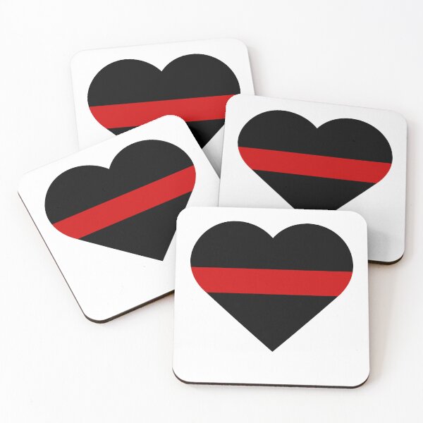Item preview, Firefighter Thin Red Line Heart Fire designed and sold by MamaOtter.
