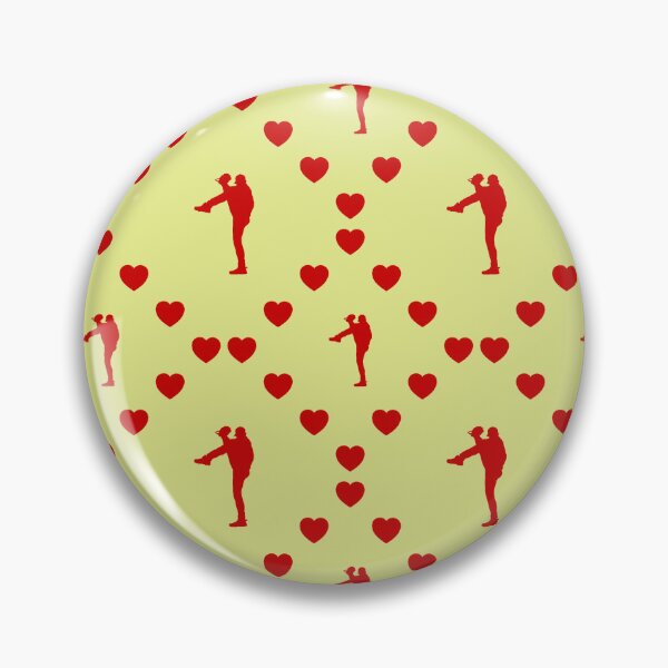 Item preview,  Baseball Pitcher Seamless Heart Pattern | Baseball Pitcher Seamless Heart Pattern | Silueta de lanzador de béisbol Patrón de corazón sin costura designed and sold by TheIconSmith.