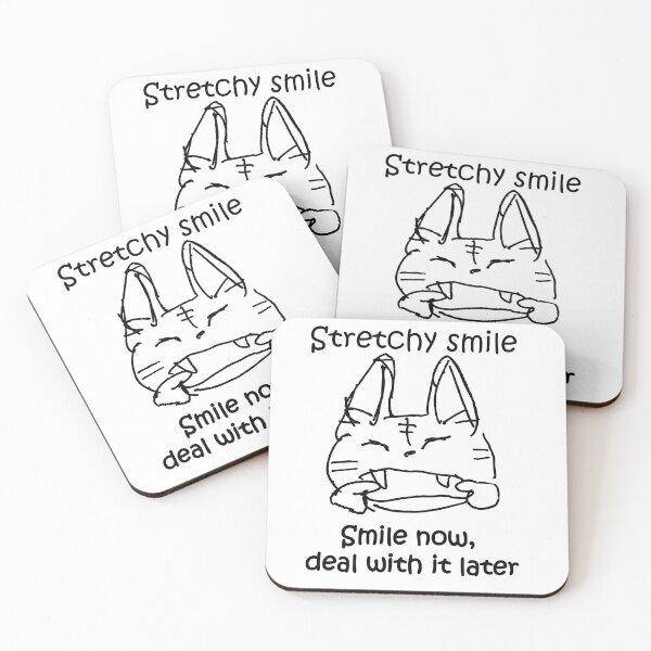 Item preview, Stretchy smile, cute cat designed and sold by ofitra2.