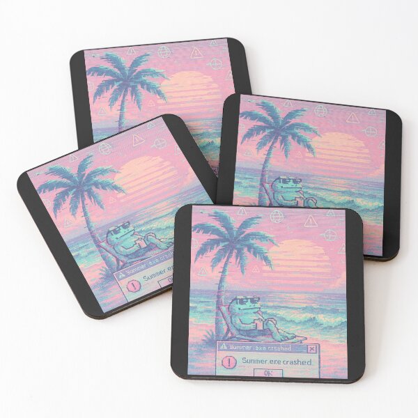 Item preview, Beach System Failure – Glitchcore Palm Shirt for Summer Chaos designed and sold by Laugh & Rewind .