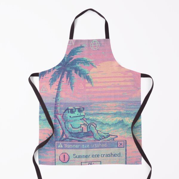 Item preview, Beach System Failure – Glitchcore Palm Shirt for Summer Chaos designed and sold by Laugh & Rewind .