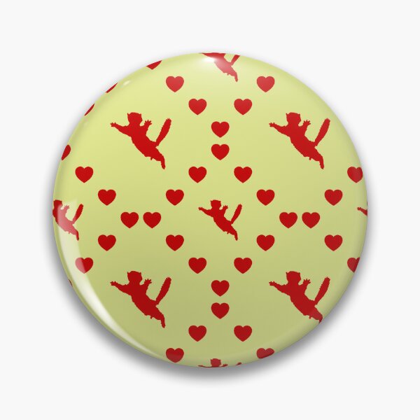 Item preview,  Jumping Squirrel Remix Seamless Heart Pattern | Écureuil sauteur Remix Motif en forme de cœur sans couture | Patrón de corazón sin costura con silueta de ardilla saltando designed and sold by TheIconSmith.