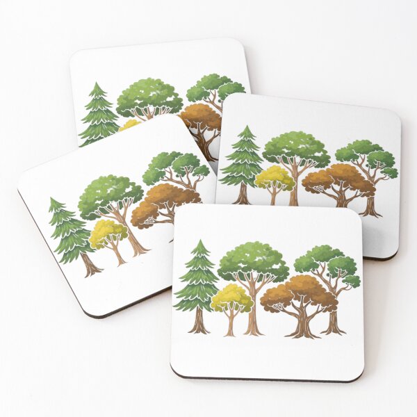 Item preview, Forest Dreams – Trees in watercolor look as digital illustration designed and sold by lialeaf.