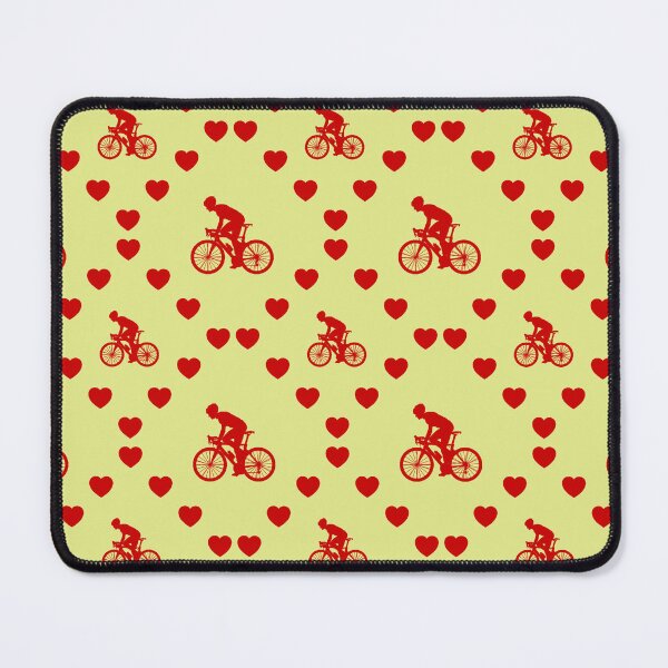 Item preview, Patrón de corazón sin costura de ciclista Cycliste Motif de coeur sans couture Cyclist Seamless Heart Pattern Radfahrer Nahtloses Herzmuster designed and sold by TheIconSmith.