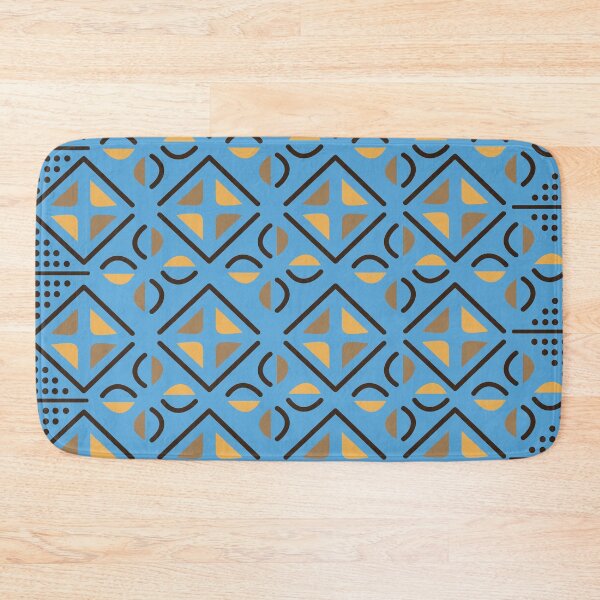 Item preview, Blue bogolan inspired print designed and sold by Wolagno.