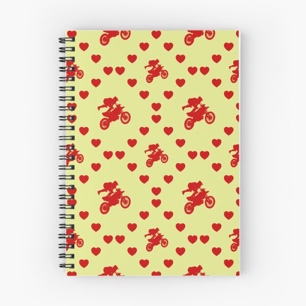 Item preview, Detallado corazón sin costura de ciclista Motif de cœur sans couture détaillé pour moto Dirt Detailed Dirt Bike Seamless Heart Pattern Detailliertes Dirt Bike Nahtloses Herzmuster designed and sold by TheIconSmith.