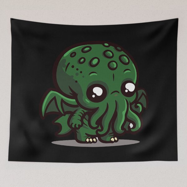 Item preview, Green Kawaii Cthulhu Art designed and sold by BRU Design.