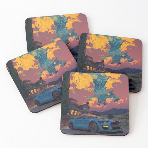 Item preview, Mustang Shelby GT500 Starry Night Inspired Art designed and sold by Torii Studio.