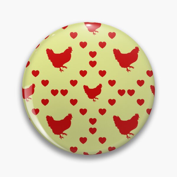 Item preview, Patrón sin costura de corazón de pollo Motif de cœur sans couture pour un poulet Chicken Seamless Heart Pattern Huhn Nahtloses Herzmuster designed and sold by TheIconSmith.