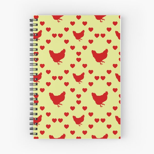 Item preview, Patrón sin costura de corazón de pollo Motif de cœur sans couture pour un poulet Chicken Seamless Heart Pattern Huhn Nahtloses Herzmuster designed and sold by TheIconSmith.