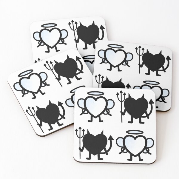 Item preview, Cute Heart Pattern Devil + Angel designed and sold by cherrynat1.