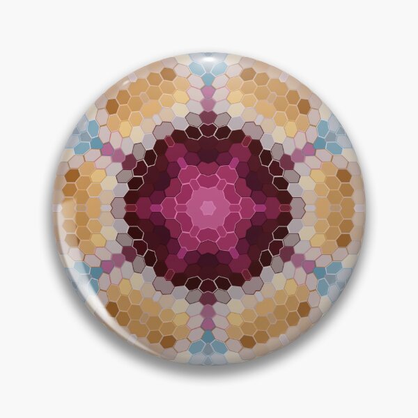 Item preview, Hex Mandala Orange Pink and Blue designed and sold by WormholeOrbital.