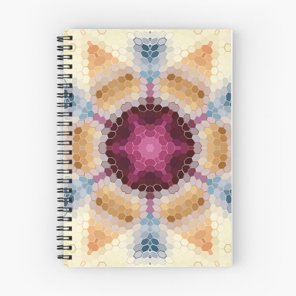 Item preview, Hex Mandala Orange Pink and Blue designed and sold by WormholeOrbital.