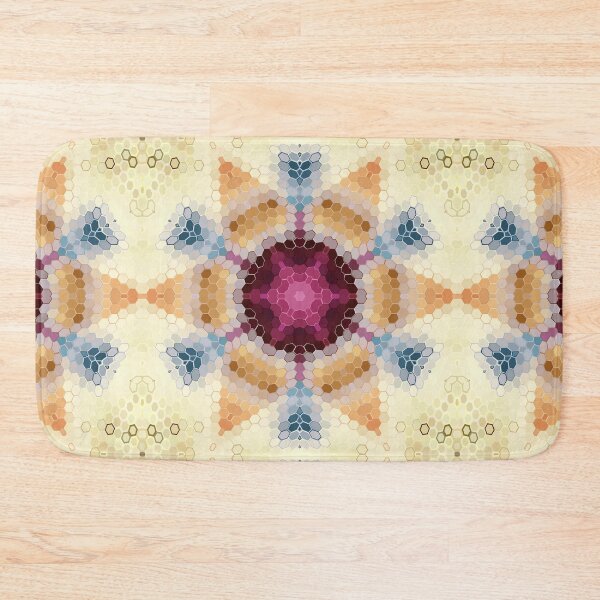 Item preview, Hex Mandala Orange Pink and Blue designed and sold by WormholeOrbital.