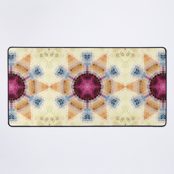 Item preview, Hex Mandala Orange Pink and Blue designed and sold by WormholeOrbital.