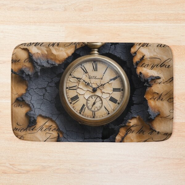 Item preview, Timeless Words – Antique Pocket Watch on Burnt Manuscript designed and sold by sneidere9dace.