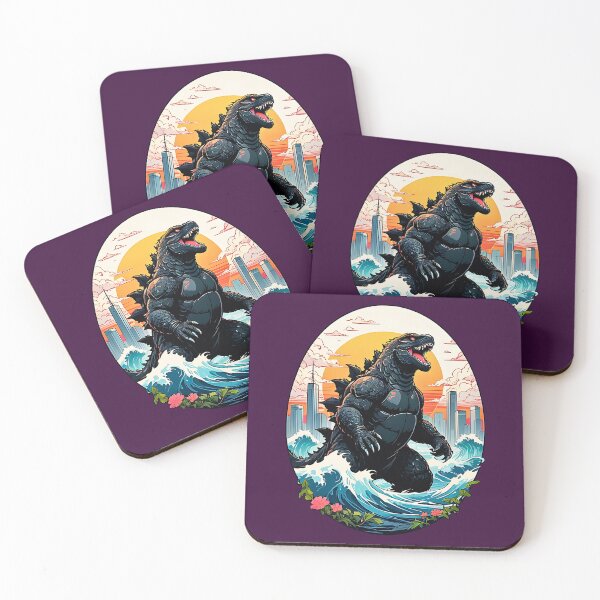Item preview, Godzilla Water Monster Kaiju retro vintage Anime design designed and sold by BorgSpareParts.