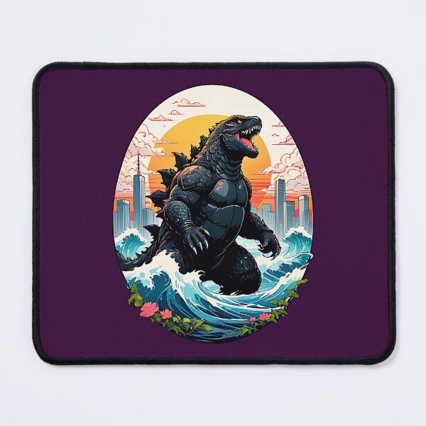 Item preview, Godzilla Water Monster Kaiju retro vintage Anime design designed and sold by BorgSpareParts.