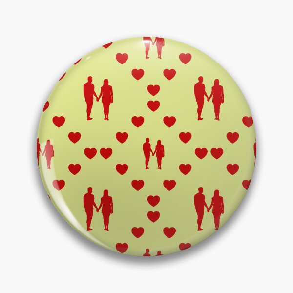Item preview, Pareja cogida de la mano mirando a lo lejos Patrón de corazón sin fisuras Couple se tenant la main face à face Motif de coeur sans couture Couple Holding Hands Facing Away Seamless Heart Pattern designed and sold by TheIconSmith.