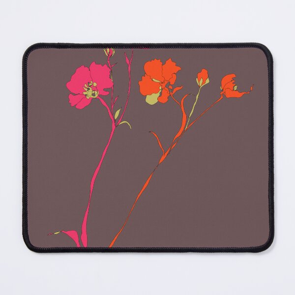 Item preview, Hot Pink & Orange Flowers on Dusky Background designed and sold by ashleywilks.