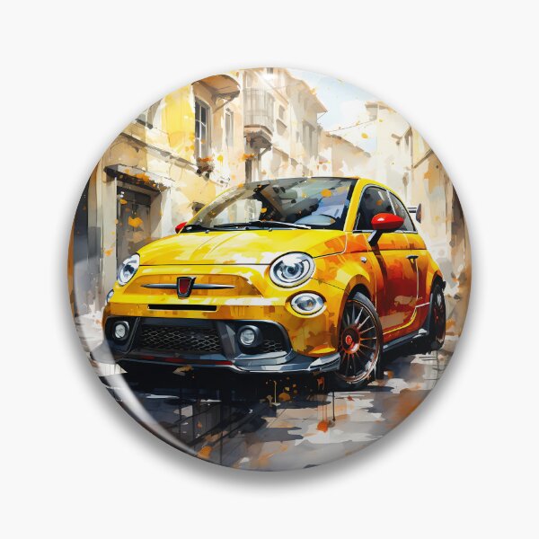 Item preview, Sporty Italian Hatchback Standing Out In Colorful Cityscape designed and sold by RevUpDesign.