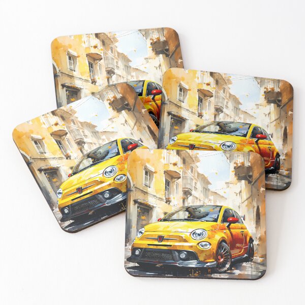 Item preview, Sporty Italian Hatchback Standing Out In Colorful Cityscape designed and sold by RevUpDesign.