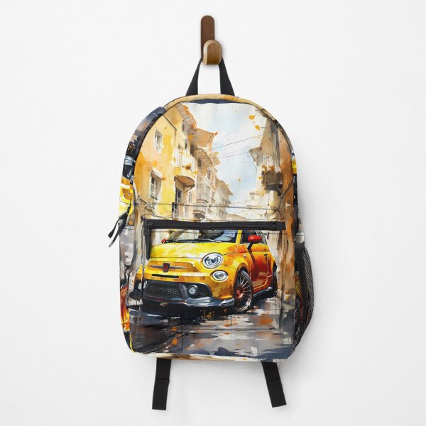 Item preview, Sporty Italian Hatchback Standing Out In Colorful Cityscape designed and sold by RevUpDesign.