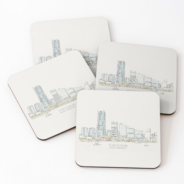 Item preview, Urban Landscape YOKOHAMA - Simple Line Art designed and sold by store-wasabi.