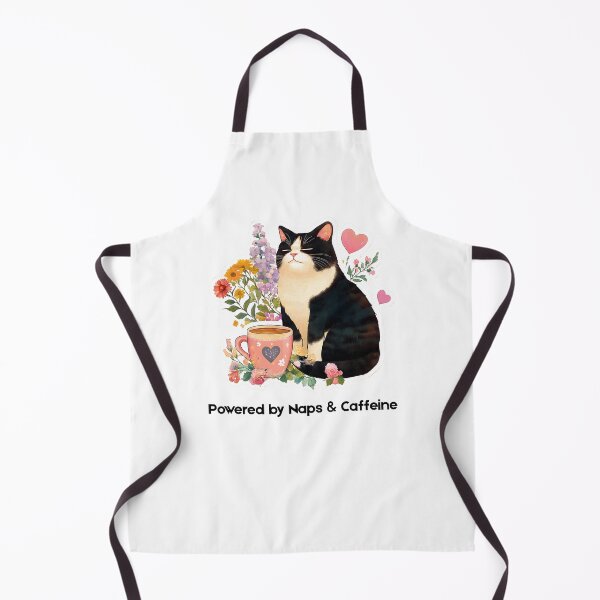 Item preview, Powered by Naps & Caffeine - Cat & Coffee Design designed and sold by Mossberry Artsy.