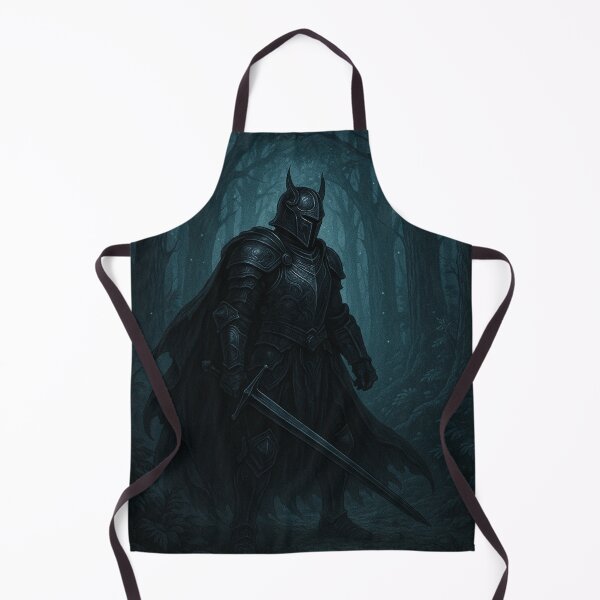 Item preview, Mystic Black Knight in an Enchanted Forest – Fantasy Illustration designed and sold by Adellisa.