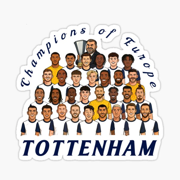 Vista previa del artículo con la obra «Ganadores de la Europa League del Tottenham», diseñado y vendido por Digital Spurs.