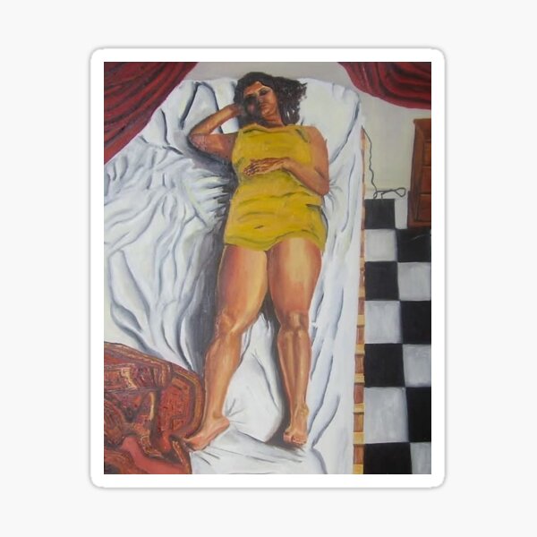 Item preview, South Asian Woman On Bed designed and sold by FacesAndTrees.