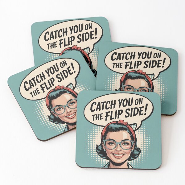 Item preview, 1950s style “Catch you on the flip side” designed and sold by JosieandRose.