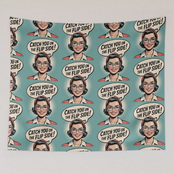 Item preview, 1950s style “Catch you on the flip side” designed and sold by JosieandRose.