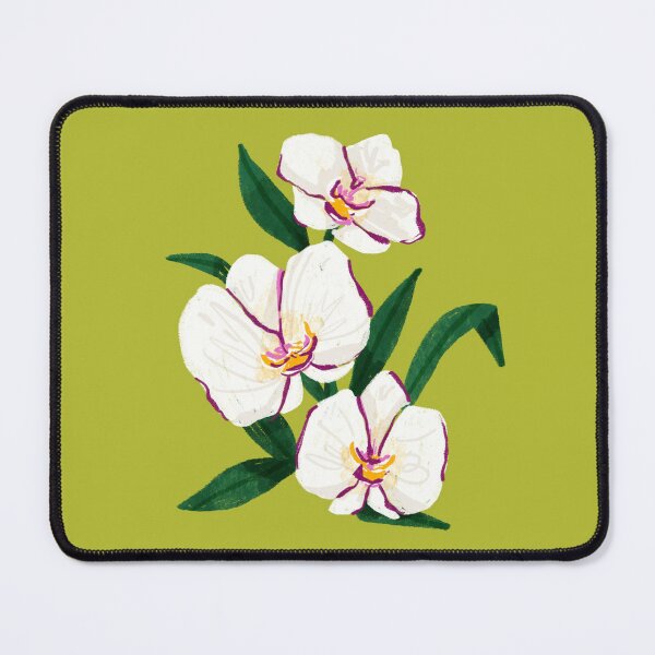 Item preview, Stylized Anggrek Bulan Orchid – Elegant White Phalaenopsis Flower Illustration designed and sold by Nadia Nurhanifa.