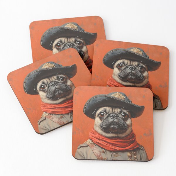 Item preview, Mexican Cowboy Pug - Western Country Pug - Stylish Animal Art designed and sold by Chrisjeffries24.
