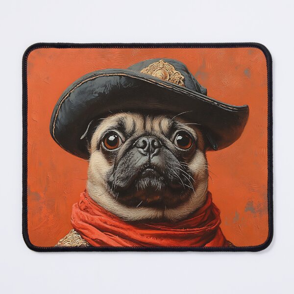 Item preview, Mexican Cowboy Pug - Western Country Pug - Stylish Animal Art designed and sold by Chrisjeffries24.