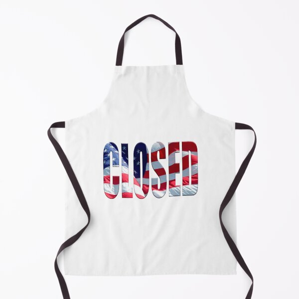 Item preview, The word “Closed” with an overlay of USA Stars and Stripes flag. designed and sold by funkyworm.