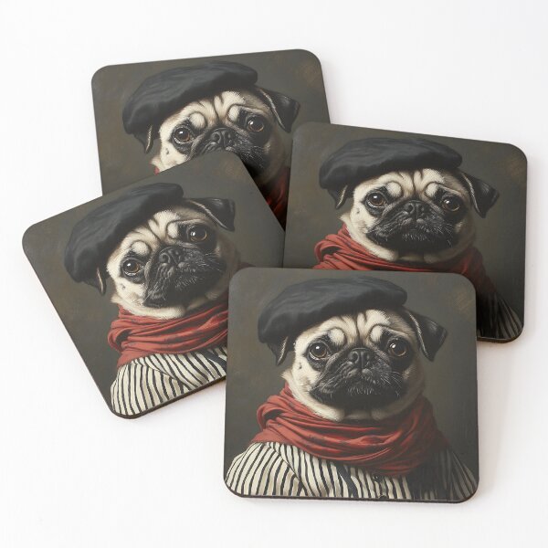 Item preview, French Pug - Paris 1920's Pug - Stylish Animal Art designed and sold by Chrisjeffries24.