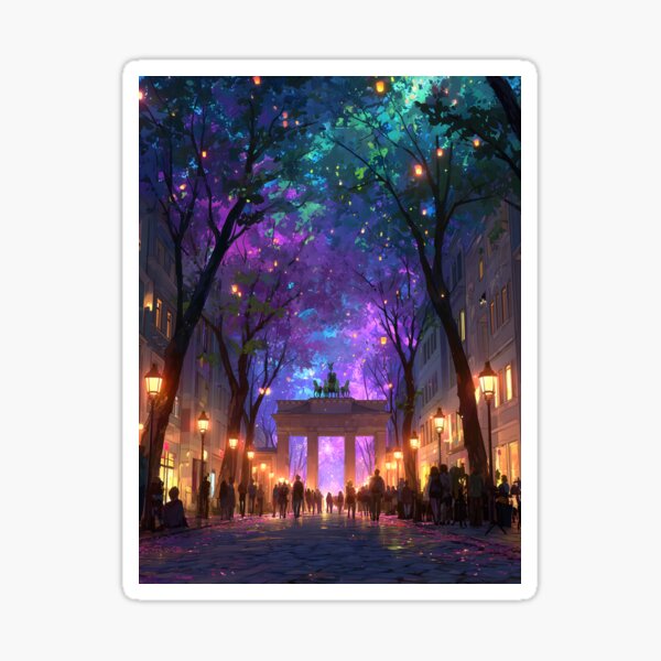 Artikel-Vorschau von Brandenburger Tor bei Nacht, Fantasy-Stil, designt und verkauft von Pir8alex13.
