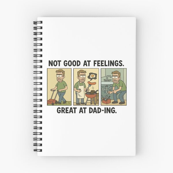 Item preview, Not Good at Feelings, Great at Dad-ing – Funny Comic for Father’s Day designed and sold by IMadeThisat3AM.