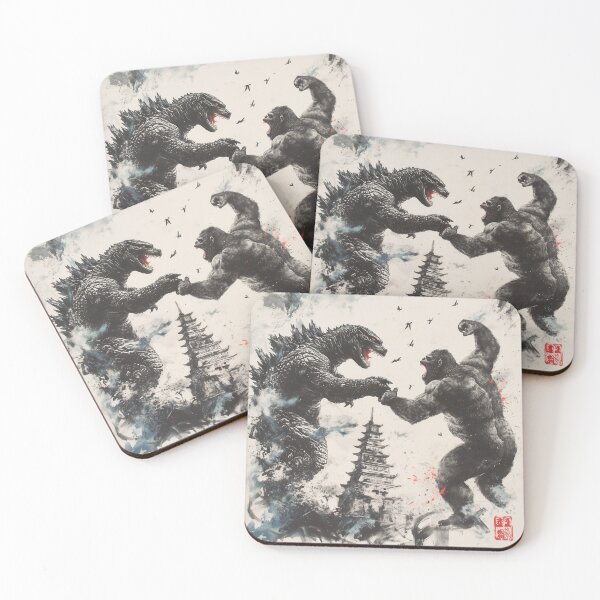Item preview, Godzilla fighting with King Kong designed and sold by Pop Haven.