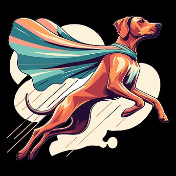 Artwork thumbnail, Super Dog Rhodesian Ridgeback RR Ridgie Gift by Pineapple-Tree