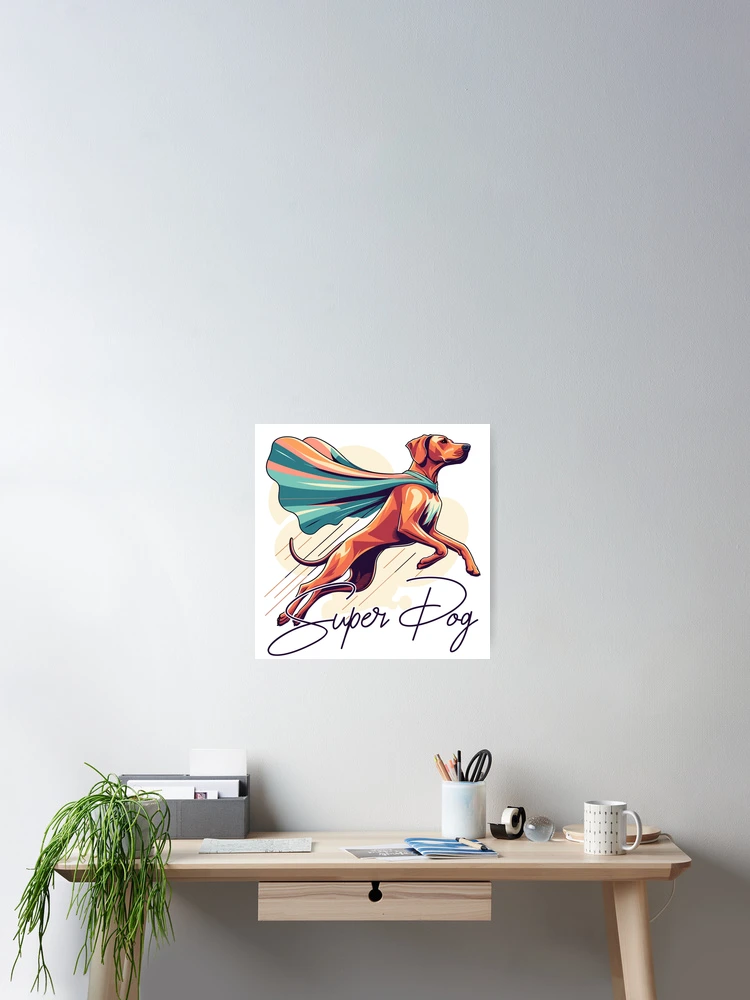 Thumbnail 2 of 3, Poster, Super Dog Rhodesian Ridgeback RR Ridgie Gift designed and sold by Pineapple-Tree.