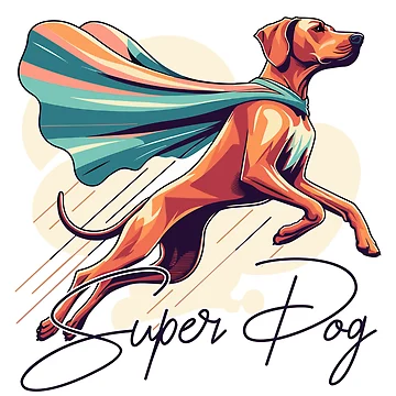 Artwork thumbnail, Super Dog Rhodesian Ridgeback RR Ridgie Gift by Pineapple-Tree