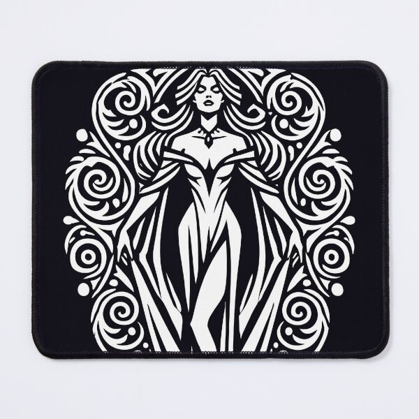 Item preview, Vampire Awakens – Gothic Lady in Ornate Black & White Design designed and sold by Victor Shadehorn.