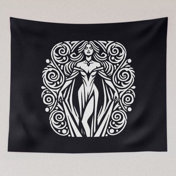 Item preview, Vampire Awakens – Gothic Lady in Ornate Black & White Design designed and sold by Victor Shadehorn.