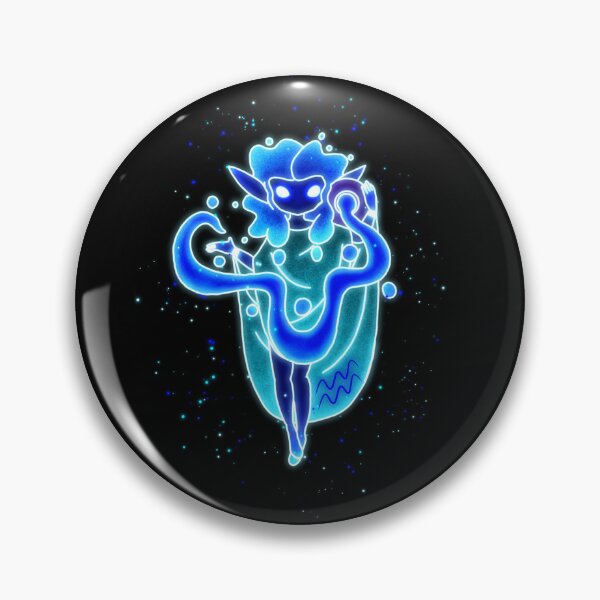 Item preview, Aqualith the Aquarius Zodiac Sprite | Glowing Astrology Spirit Art designed and sold by Little Ducky Studio.